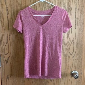 Pink V-neck Tee-shirt